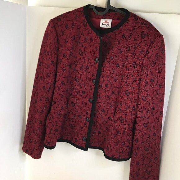 BLEYLE WOMENS VIRGIN WOOL BLAZER MADE IN GERMANY SIZE 10 - Picture 9 of 9